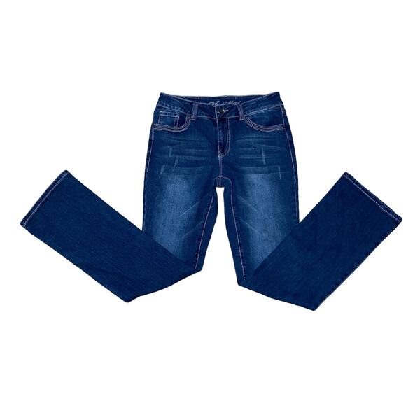 Wired Heart Boot Cut Mid Rise Denim Blue Jeans Size 29 - Picture 3 of 9